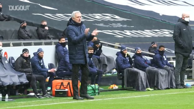 Mourinho Cam: Spurs boss on the touchline during WBA win